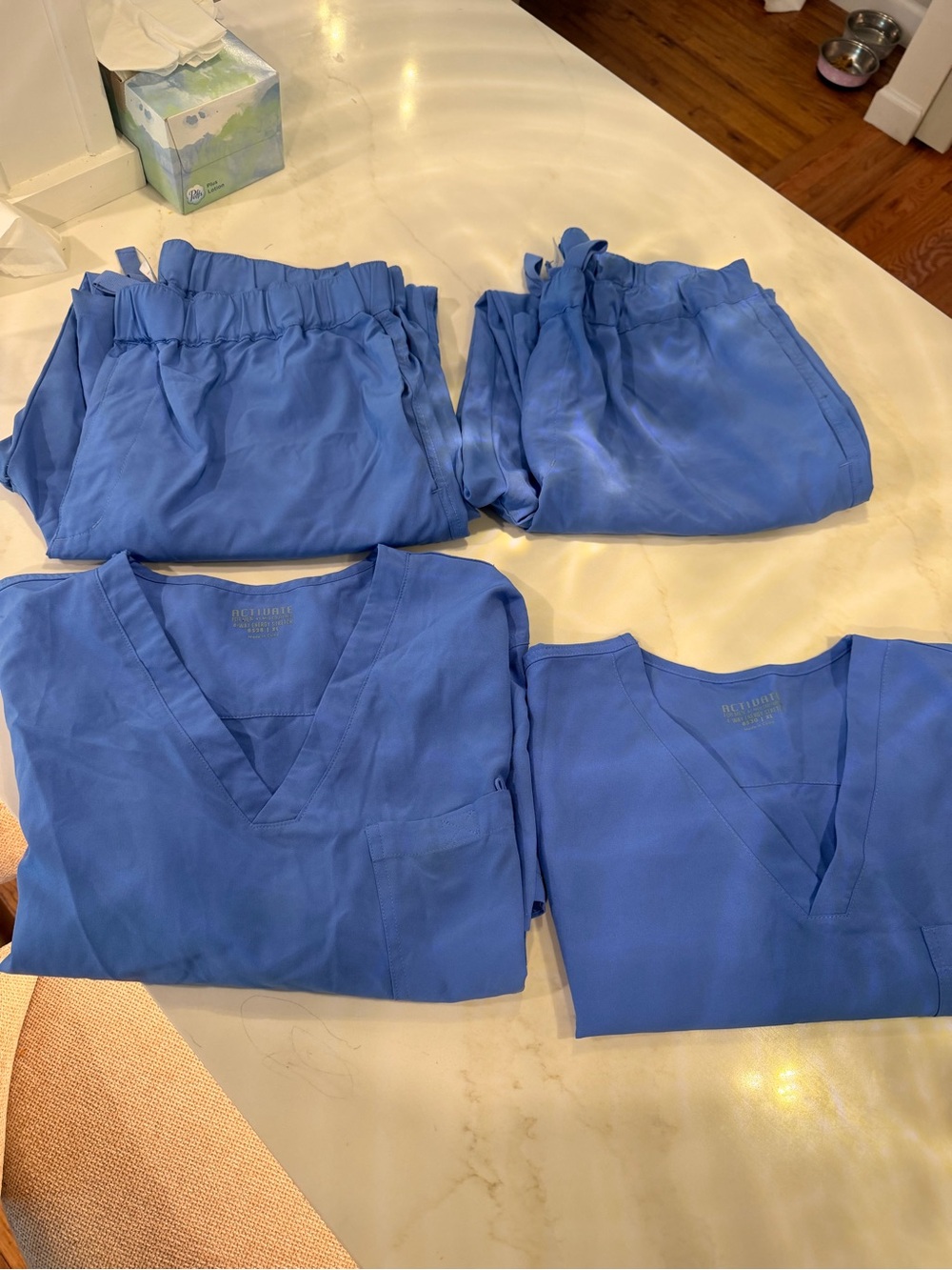 Activate Men Medical Scrub Pants & Top Set in Royal Blue